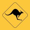 Kangaroo Sign Flag 90x150cm