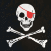 Pirate Red Eye Patch Flag