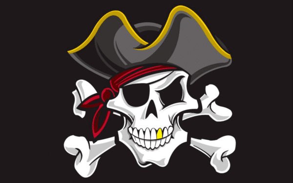 Pirate With Hat And Red Bandana