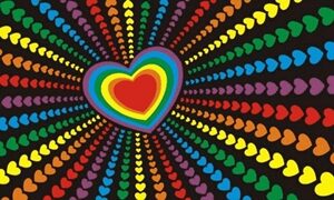 Rainbow Love Flag 60x90cm
