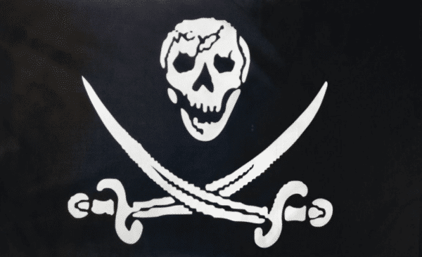 Skull Two Swords Pirate Flag