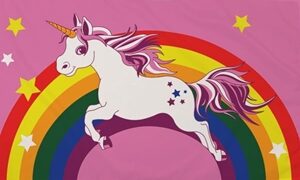 Unicorn Rainbow Flag 90x150cm