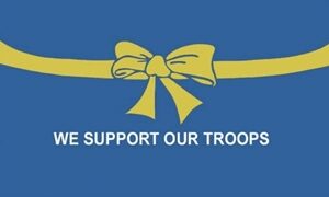 We Support Our Troops blue Flag 60x90cm